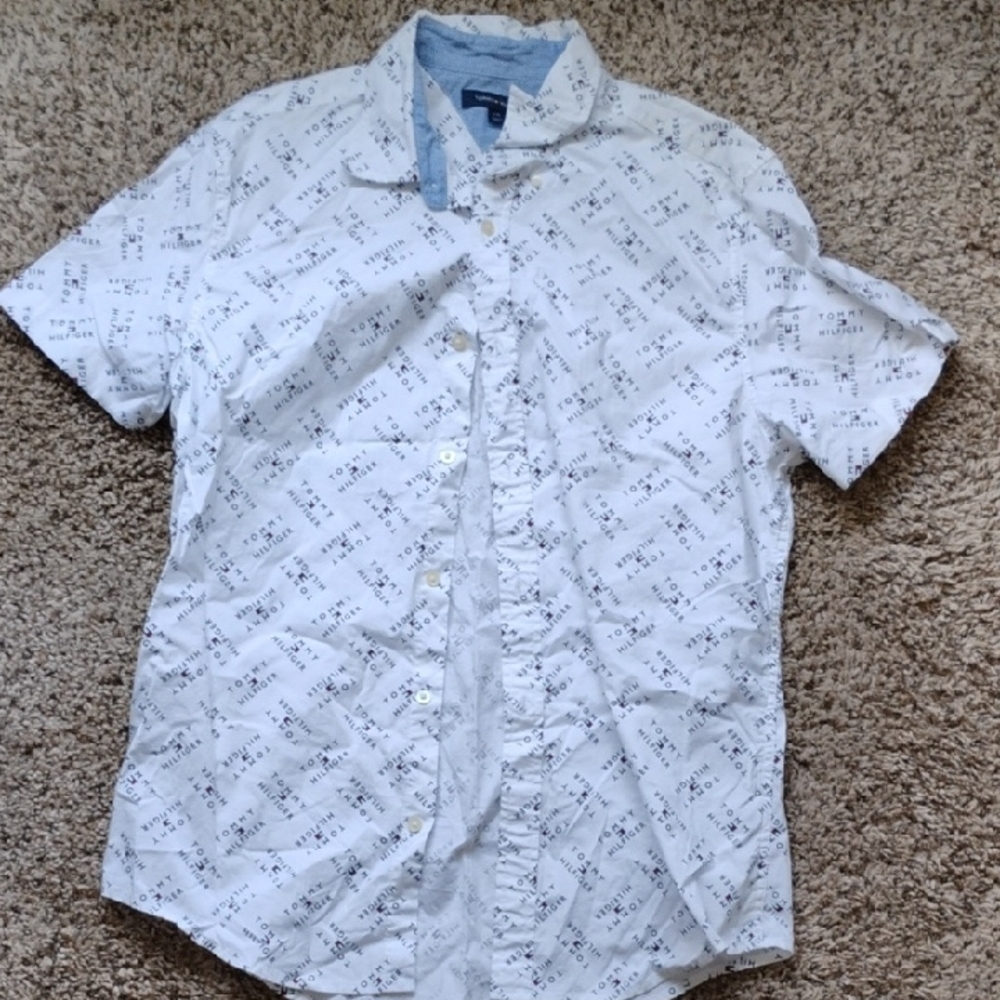 Men's White Patterned Shirt